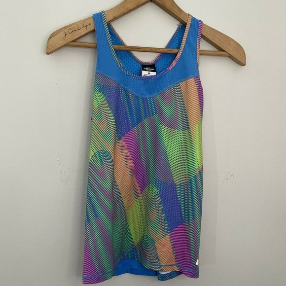Nike Pro Tops - Nike Pro Dri-Fit Neon Geometric Print Tank Top Women’s Medium